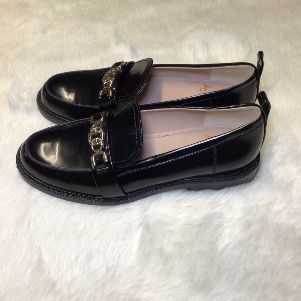 Sam Edelman Christy Loafer black with brass colored detail women’s size 7.5 - Picture 3 of 6